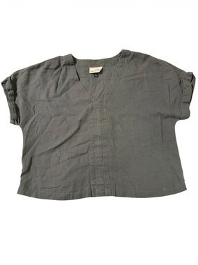Universal Thread Olive Green V-Neck Boxy Top